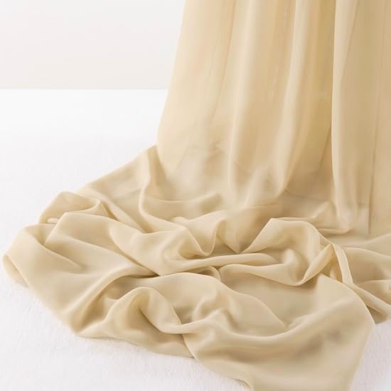 MLMW Champagne Chiffon Fabric by the Yard