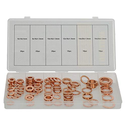 Rondelles en cuivre de qualité supérieure pour anneau de puisard boîte 110pc