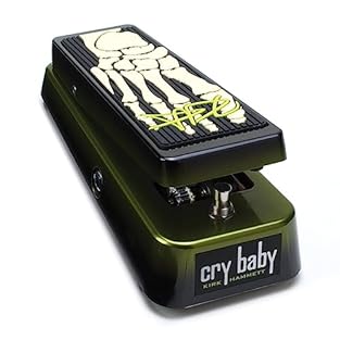 Based on kirk's EQ, volume, and tone settings Exceptionally even in response Thick top end and full dynamic range Developed in close collaboration with the metal guitar icon himself, the Dunlop Kirk Hammett signature Cry Baby wah pedal has been metic...