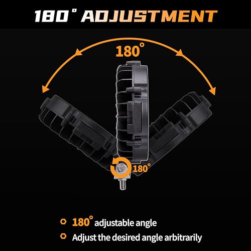 7 Inch Round LED Off Road Lights, 210W 10000lm LED Work Lights for Truck Jeep ATV UTV RV SXS Offroad Car Driving Headlight, Off-Roading Fog Tractors Lights Flood Spot Beam, 2 Pack