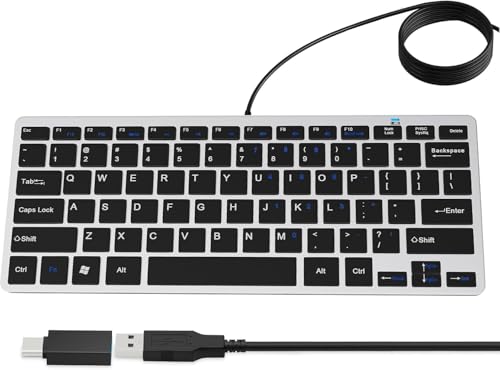 Clavier filaire compact pour Mac et PC portable avec prise USB C A