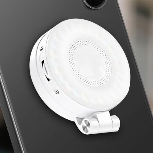 zjhukfmc Luz para Selfie para teléfono, Anillo magnético para Fotos, iluminación Ajustable Recargable para Fotos, transmisión en, Maquillaje, vlog, Viajes, videoconferencias, grabación, cámara - imagen 3