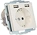 Produktbild Kopp UP-Schutzkontakt 2 USB-Anschlüssen, 296229183, Steckdose + 2xUSB, rein-weiß