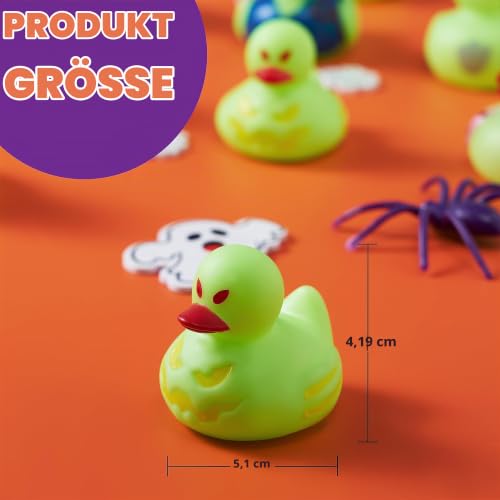JOYIN 12 im Dunkeln leuchtende Halloween-Gummienten, Verschiedene Gummienten für lustige Badeenten, Halloween-Partyzubehör, Geschenke… – Ansicht 6