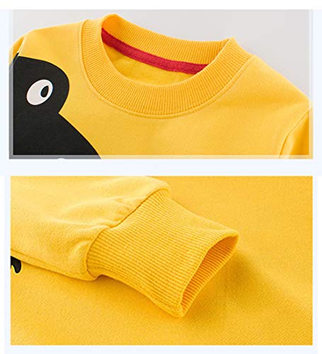 Boys Cute Dinosaurs Sweatshirts Pullover Cotton Shark Long Sleeve Tops Toddlers T-Shirt (Set# A, 6 Years) #TOP2