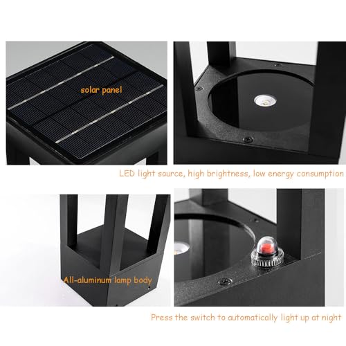 Lampe de pelouse solaire LED étanche à haute autonomie pour balisage extérieur de route - 5