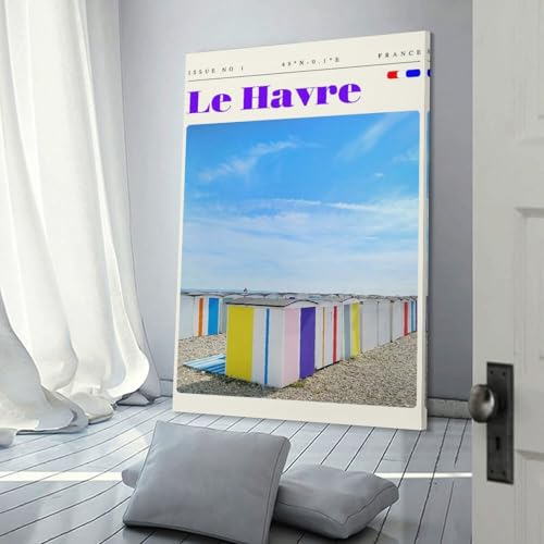 Peinture Le Havre France sur toile pour créer une ambiance marine au salon