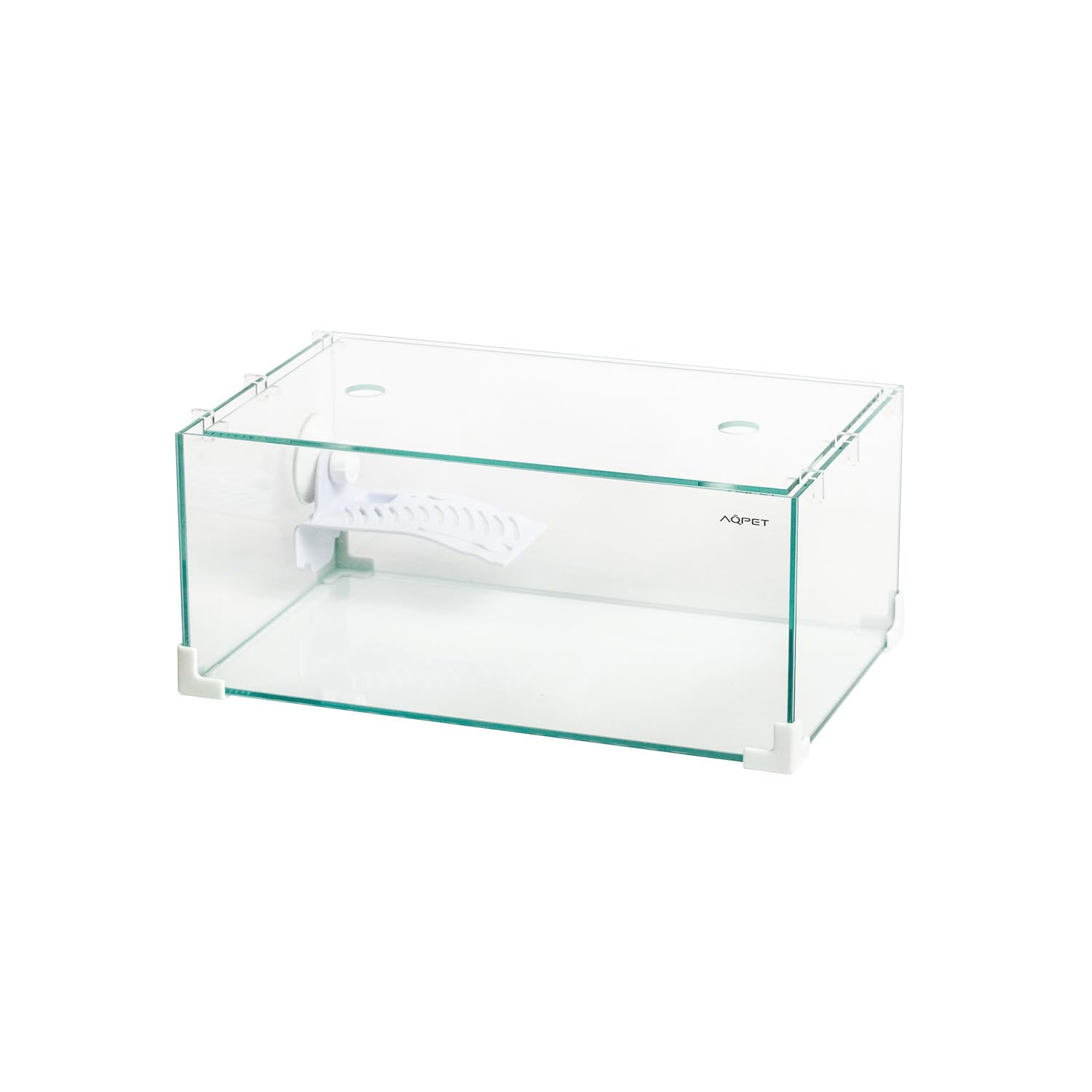 AQPET Tortuga de Cristal con Tapa e Isla para Tortugas de Agua, 40 x 24 x 17 cm, 16 litros