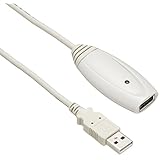 BUFFALO USB2.0リピーターケーブル (A to A) 5.0m ホワイト BSUAAR250WH