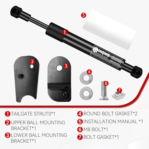 Image of IAQWE 43207 Truck Tailgate Assist Shock for Ford Maverick 2022 2023 2024 2025 2026, Slow Close Pickup Damper Strut Kit with All Tools Included - Drop Control Solution Accessories