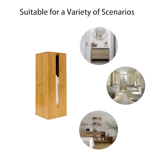 Suwyaner WHM-2024-07-06 Bamboo Toilet Paper Holder Free Standing thumb #3