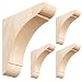Vercraft 4 Pcs Wood Corbels Wooden Shelf Brackets, Unfinished Paintable Bracket with Hanging Hook for Doorway Countertop Kitchen Cabinet Book Shelves, Rubber Wood (6 x 6 x 1.75 Inches)