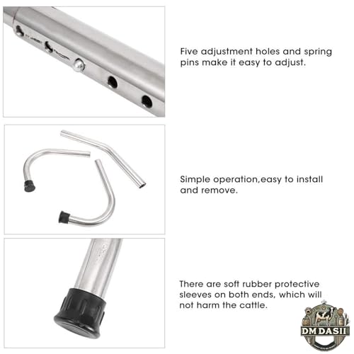 Image of DM DASII Heavy-Duty Anti-Kick Bar for Animals - Livestock & Horse Stall Guard, Durable Steel Protection, Easy Install, Prevents Kicking Injuries - Ideal for Barns, Farms & Stables