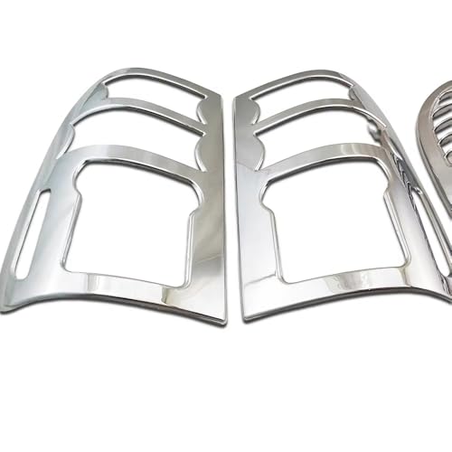 Cubiertas luz trasera coche Hilux 2003-2007 con moldura plateada protectora 4
