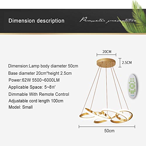 LED Lampada a Sospensione, 3000K ~ 6000K