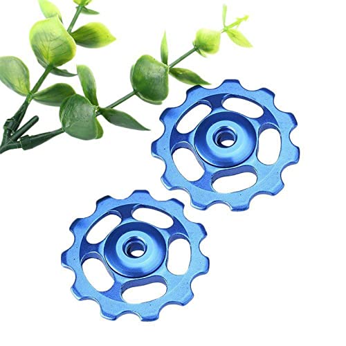 Image of 2Pcs Mountain Bike Cycling 11T Jockey Wheel Rear Derailleur Pulley Blue | Cycling | Bicycle Components Parts | Derailleurs (Rear) |