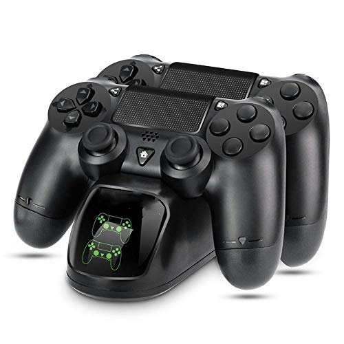 Schnelle Lade PS4 Dock Dual-Controller-Ladegerät Ladestation Gamepad Halter Standfuß Kompatibel Mit Sony Playstation 4 PS4 / Pro/Schlank