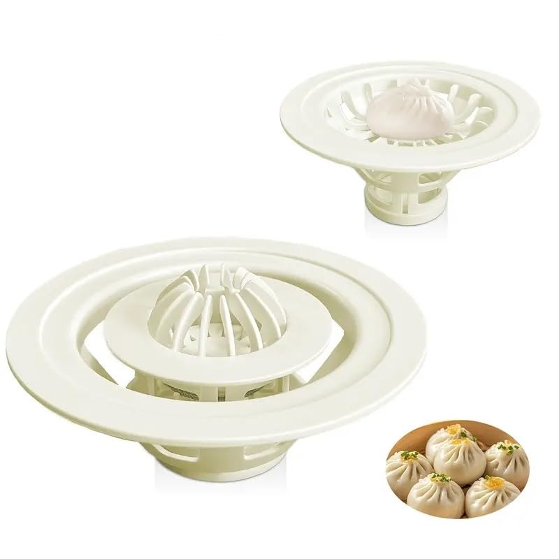Toriox Flower Shaped Bun & Dumpling Machine Flower Dumplings Machine Self-Made Mold, Compact & Foldable Design, Essential Kitchen Gadget Simple No-Stick Dumpling Making