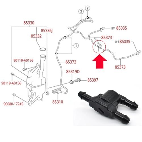 Buse de Lave-Glace avec Clapet Anti-Retour pour Toyota Venza 2009-2016 et Tacoma - 4