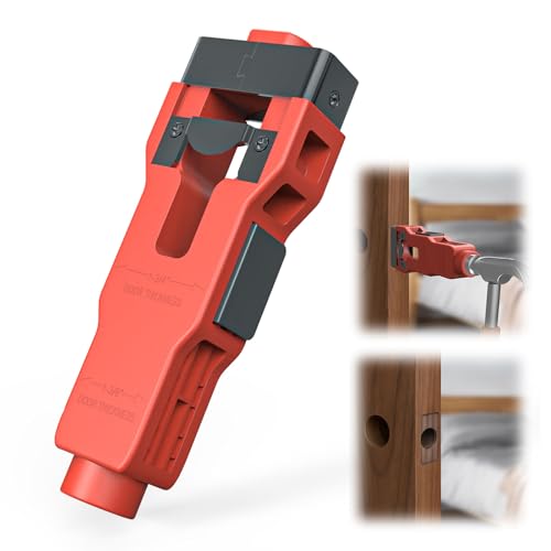 Door Latch Mortise Tool & Jig Kit, Complete Door Latch Installation Kit for Fast, Clean, and Professional Mortising on 1-3/8