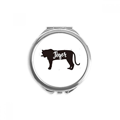 Miroir de poche tigre rond portable pour corriger vos imperfections partout