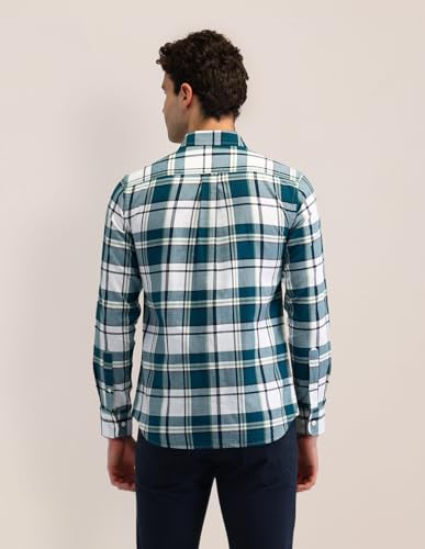 Image of U.S. Polo ASSN. Checked Tailored Fit Shirt for Men - 100% Cotton, Breathable & Comfortable, Full Sleeves Casual Shirt for Men