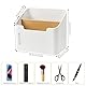 Niboken Fernbedienung Halter Organizer, Bambus Tisch Organizer mit Abnehmbar Fächer, Holz Schreibtisch Stiftehalter, Kosmetika Make-Up Aufbewahrungsbox für Büro Schule Wohnzimmer