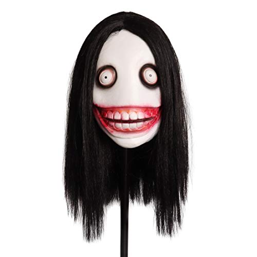 Scary Jeff Mask Halloween Full Headpiece Horror Killer Latex Party Decoration Props