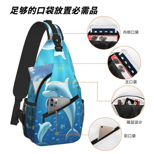 Morrales tipo sling para viaje y senderismo unisex miniatura 6