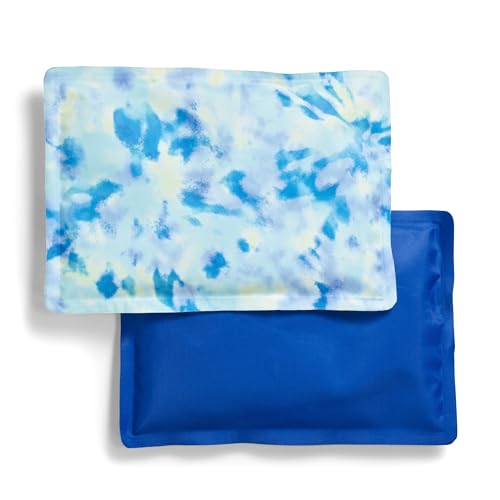 Image of Cool Coolers by Fit & Fresh 2 Pack Soft Ice, Flexible Stretch Nylon Reusable Ice Packs for Lunch Boxes & Coolers, Aqua Tye Dye