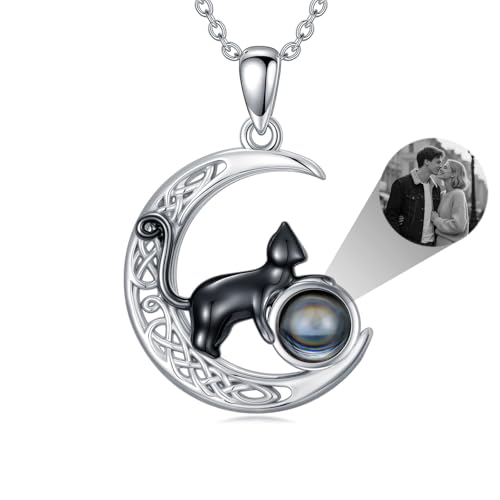 Dorunmo Cute Animal Panda Fox Elephant Flamingo Sloth Necklace 925 Sterling Silver I Love You Necklace 100 Languages Projection Pendant Necklace Panda Jewelry Gifts for Women Birthday