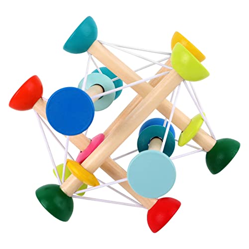 Wodi Wooden Baby Rattle Toys Natural Wood Grasping Toys Motor Skill Activity Toy For Infants And Toddlers #TOP4