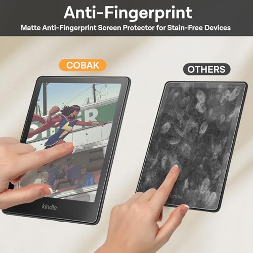 CoBak Pacote com 3 protetores de tela fosco antirreflexo para Kindle Paperwhite 12ª geração 2024 e K