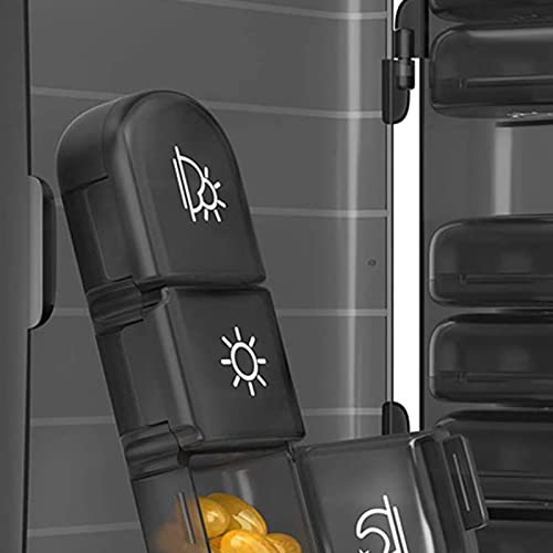 Meideli Organizador semanal de comprimidos 3 vezes por dia, caixa de comprimidos portátil para viage