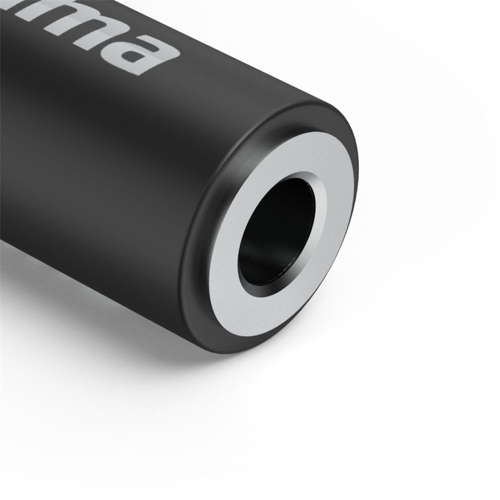 Hama Adapter aux USB-C - gniazdo żeńskie 3,5 mm, wtyczka kątowa 90°, czarna