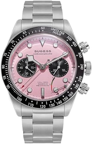 Sugess BB Chrono Domed Sapphire Crystal Glass 100m Mechanical Mens Watch S457.P