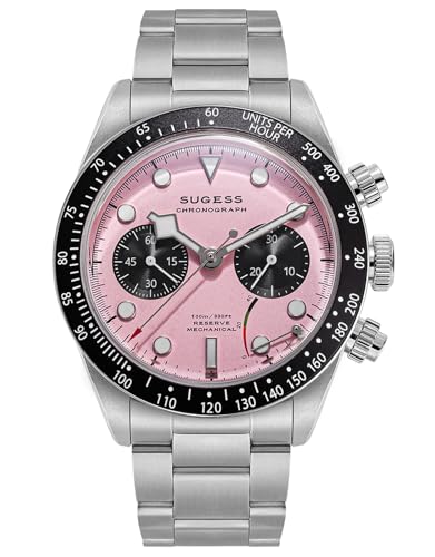 Sugess BB Chrono Domed Sapphire Crystal Glass 100m Mechanical Mens Watch S457.P