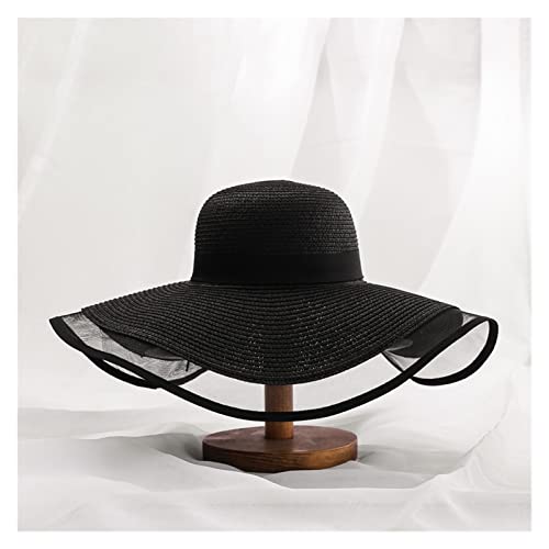 Chapeau de plage femme grand bord pour éviter les coups de soleil au visage en été