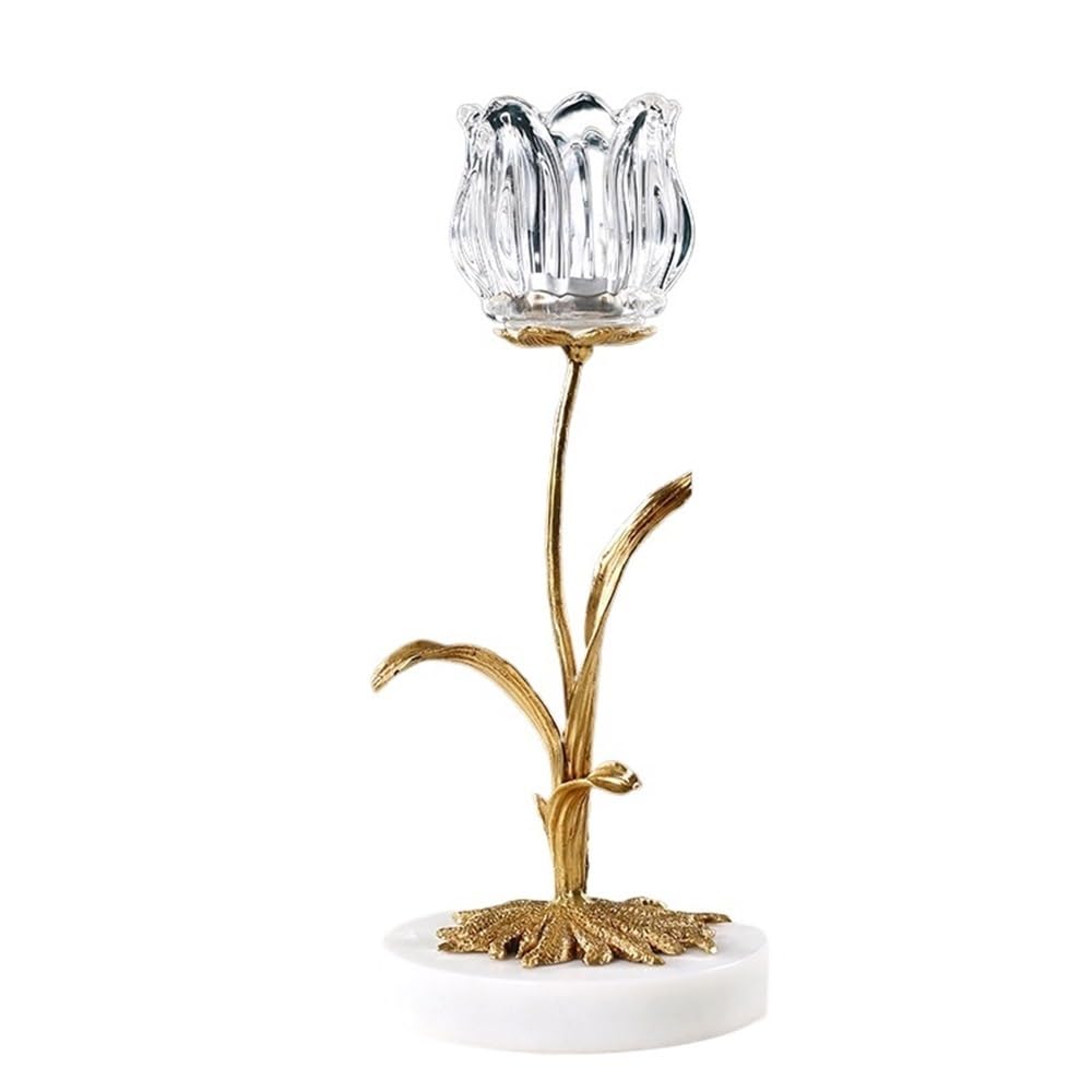 Candlestick Holder Light Candle Holder Ornaments with Base Home Dining Table Decoration Crystal Glass