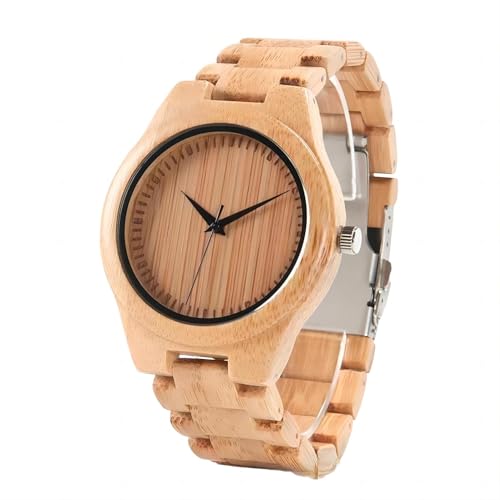 Montre en bois de bambou homme GAGALU idéale pour vos sorties et le style décontracté