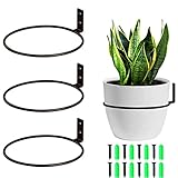 Soporte De Pared Macetas Exterior,Negro 4 Pulgadas