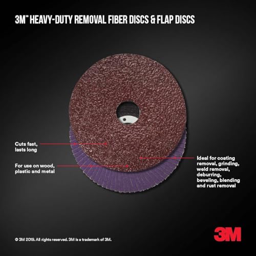 Image of 3M Heavy Duty Removal 4.5 inch Flap Disc, 40 grit, 1 /Pack