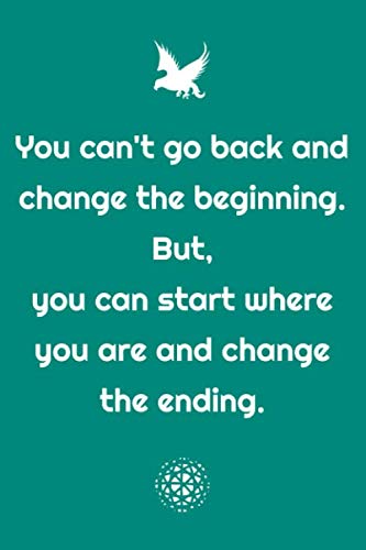 You can't go back and change the beginning: lined notebook, size: 6x9 inches, 110 pages, matte finished