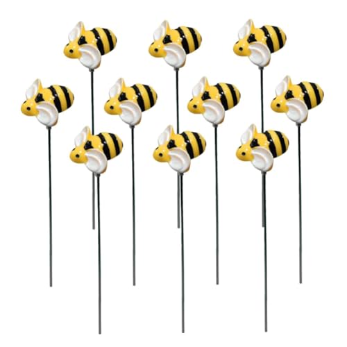 PRATYAHARA 10 Stück Kleine Biene Steckbienen Gartenstecker Pfahl...