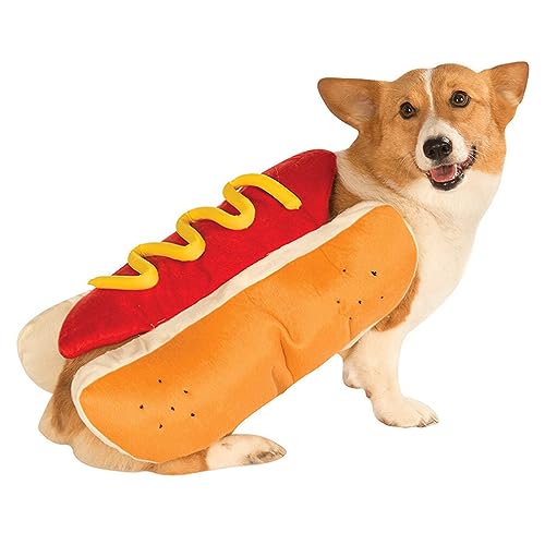 UKCOCO Hundekostüm Hot Dog Anzug Für Haustiere Lustiges Warmes Cosplay Outfit Für Kleine Hunde Und Katzen Bequemes Tierkostüm Für Outdoor Und Fotosession Größe L