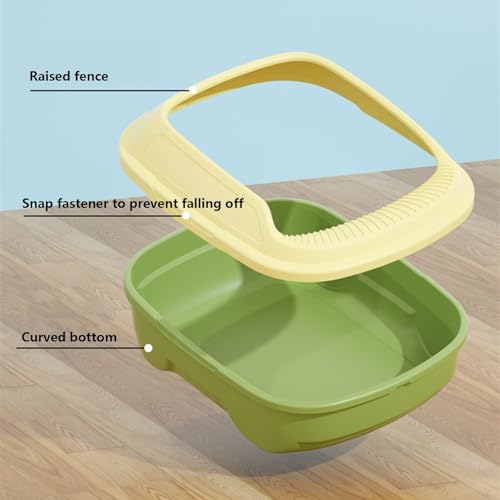 Caja de arena para gato con pala, bandeja plástica abierta miniatura 4
