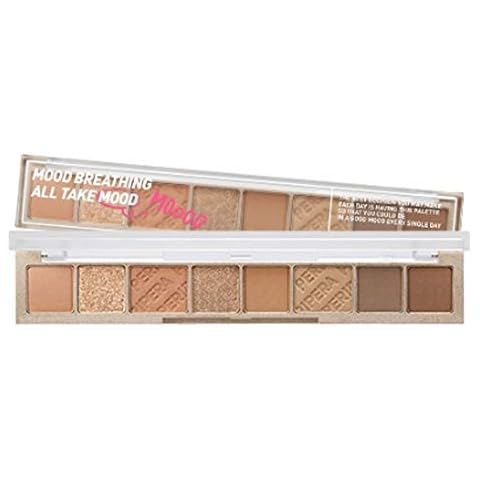 Peripera All Take Mood Palette Makeup - 8 Shades Eyeshadow - Matte Glitter Shimmer - Mood Breathing (Warm Neutrals) - 6.8g Cover