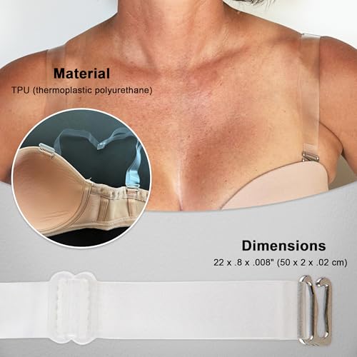 image for Fashion First Aid Clearly Gone Invisible Clear Bra Straps for Women 
