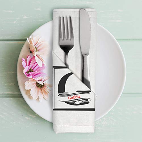 Set de 4 servilletas de tela cuadradas blancas miniatura 3