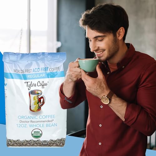 Tyler’s Coffee Organic Whole Bean Coffee – 100% Arabica Medium Roast – 12 oz, Single Origin, Smooth & Balanced Flavor